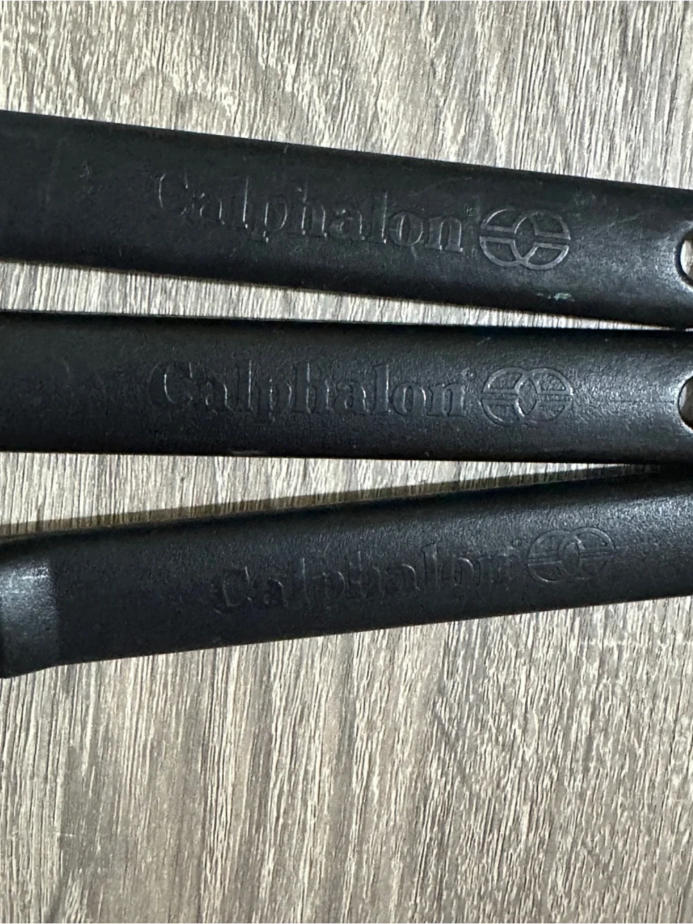 Lot of 3 Calphalon Nylon Turner Spatula & Slotted Spoon & Solid Spoon